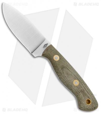 Battle Horse Knives Fox Hound Fixed Blade Green Micarta (3.4" Satin Flat) BHK