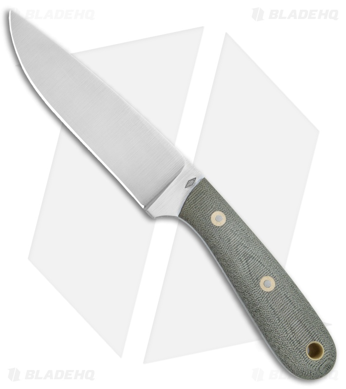 Battle Horse Knives Highlander Fixed Blade Green Micarta (5.5" Full-Flat) BHK 