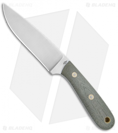 Battle Horse Knives Highlander Fixed Blade Green Micarta (5.5" Full-Flat) BHK 