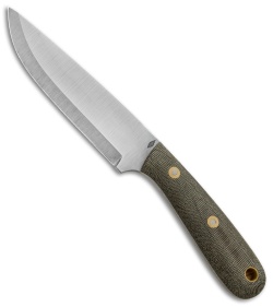 Battle Horse Knives Highlander Knife OD Green Micarta (5.5" Satin Scandi) BHK 