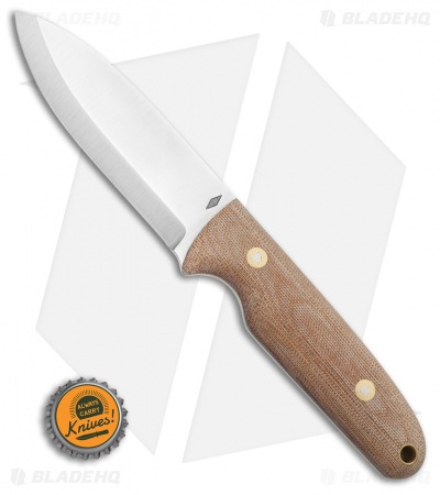 Battle Horse Knives Salt Fork Fixed Blade Knife Natural Micarta (4.2" Satin) BHK