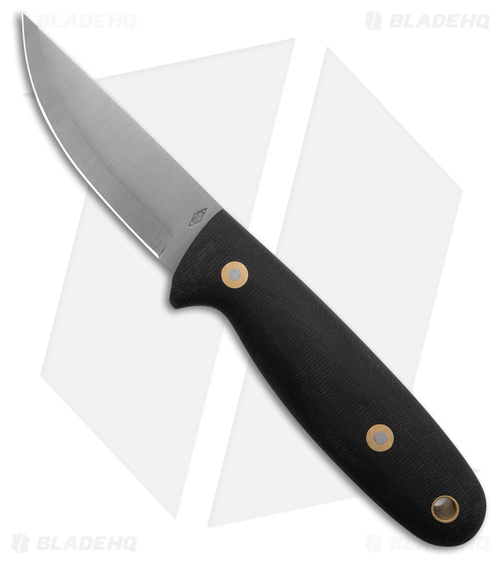 Battle Horse Knives Sisu Fixed Blade Knife Black Micarta (3.5" Scandi)