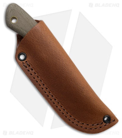 Battle Horse Knives Slug Fixed Blade Knife Green Micarta (2.5" Satin Scandi)