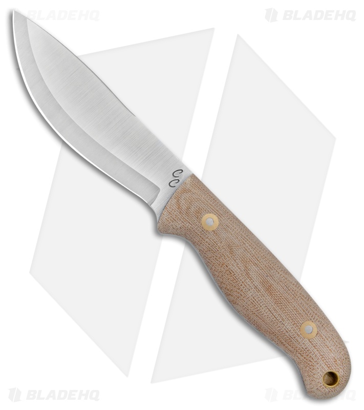 Battle Horse Knives Survival Fixed Blade Scandi Natural Micarta (4.6" Satin) BHK