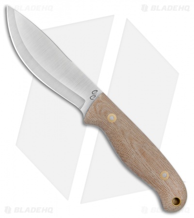 Battle Horse Knives Survival Fixed Blade Scandi Natural Micarta (4.6" Satin) BHK