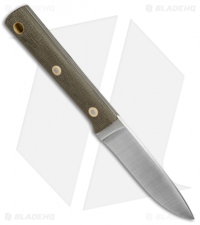 Battle Horse Knives Maverick Scout Fixed Blade OD Green Micarta (4" Satin) BHK