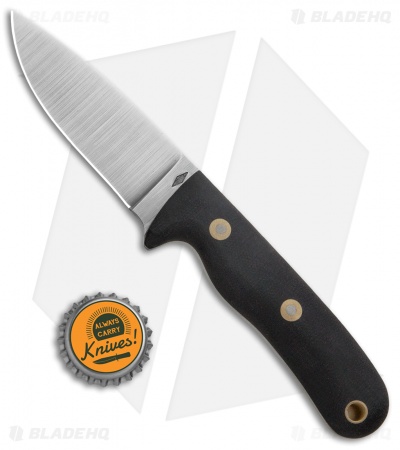 Battle Horse Pit Bull Fixed Blade Knife Black Micarta (3.5" Satin Flat) BHK
