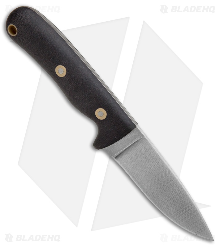Battle Horse Pit Bull Fixed Blade Knife Black Micarta (3.5" Satin Flat) BHK
