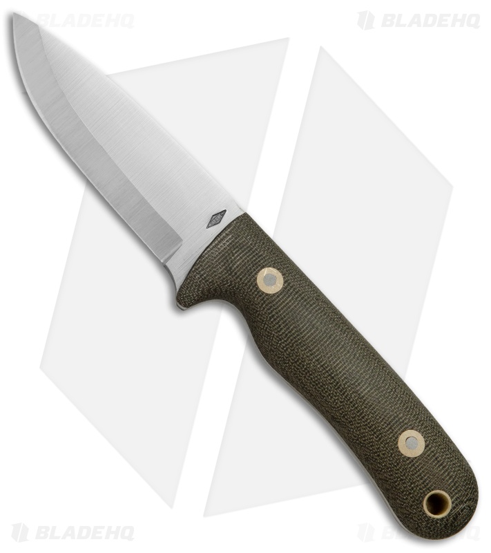 Battle Horse Knives Pit Bull Fixed Blade OD Green Micarta (3.5" Scandi) BHK 