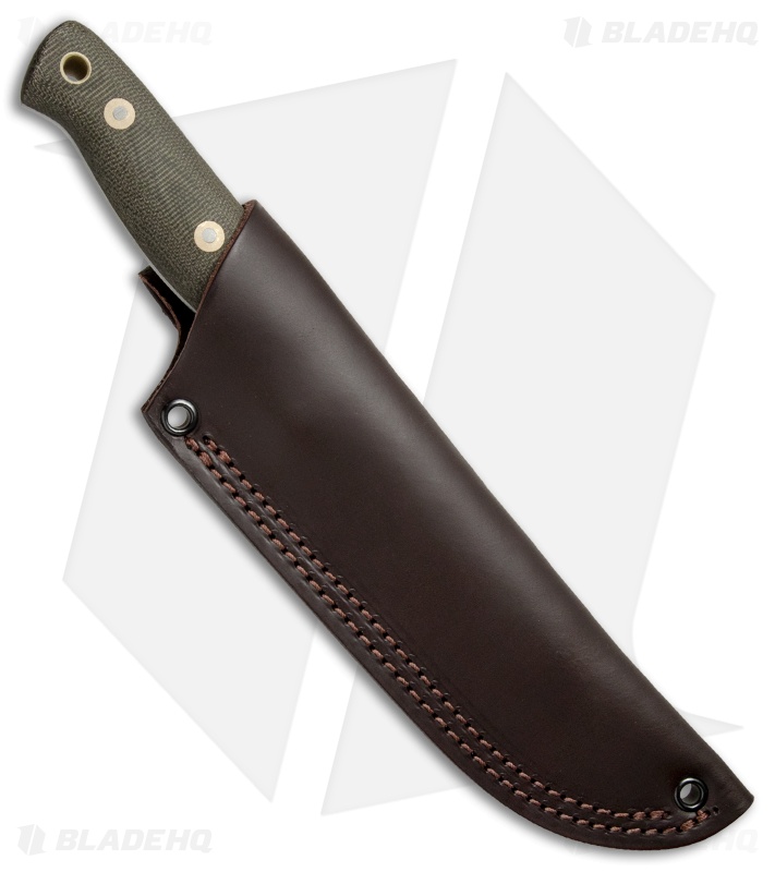 Battle Horse Knives Smoky Mtn. Razor Fixed Blade OD Green Micarta (4" Satin) BHK