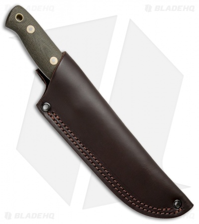Battle Horse Knives Smoky Mtn. Razor Fixed Blade OD Green Micarta (4" Satin) BHK