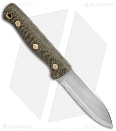 Battle Horse Knives Smoky Mtn. Razor Fixed Blade OD Green Micarta (4" Satin) BHK