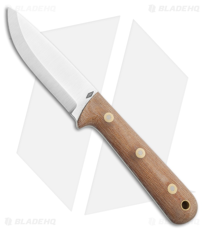 Battle Horse Woodsman Pro Fixed Blade Natural Micarta (3.8" Satin Scandi) BHK