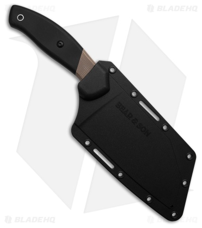 Bear & Son Professional Chopper Fixed Blade Tan Micarta/Black G-10 (5" SW)*DISC*