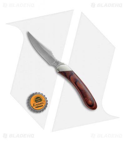 Bear & Son Caper Fixed Blade Rosewood Handle w/ Leather Sheath (3.1" Satin)