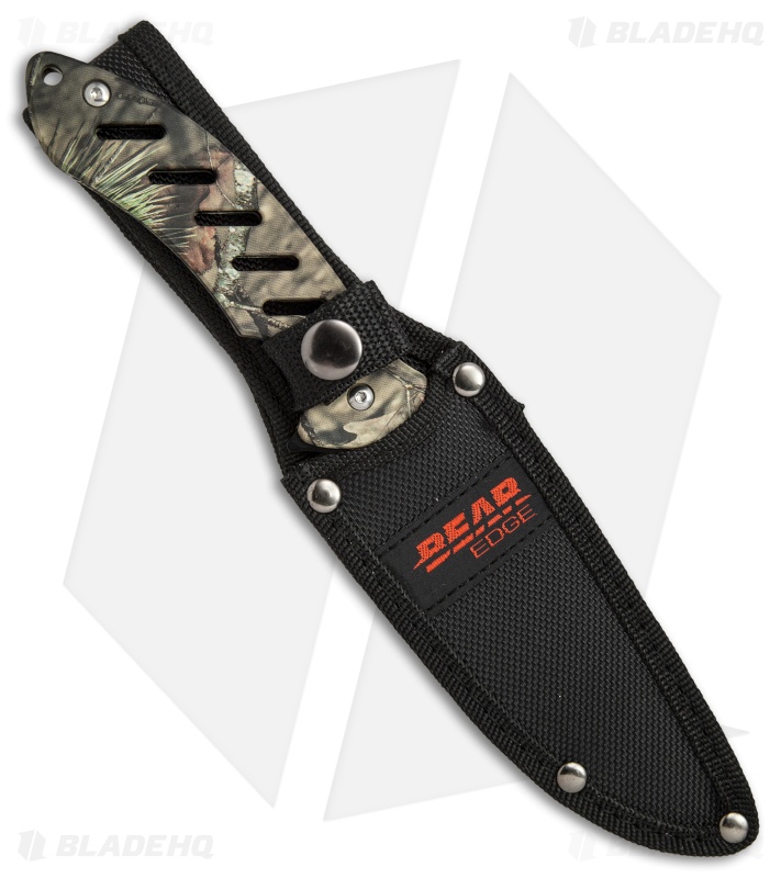 Bear Edge Brisk 1.0 Fixed Blade Knife Mossy Oak Camo (4.75" Black) 61518