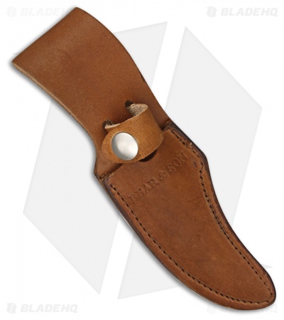 Bear & Son Upswept Skinner Fixed Blade Knife Stag Delrin  (3.125" Satin) 753