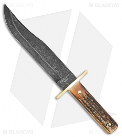 Bear & Son American Bowie Fixed Blade Knife (7.75" Damascus) 501D