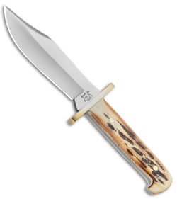 Bear and Son Baby Bowie Fixed Blade Knife India Stag Bone (3.5&quot; Satin ) 500 1/2 | 81861