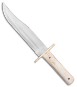 Bear & Son Bowie Fixed Blade Knife White Bone (9" Satin) WSB02