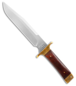 Bear and Son Freedom Fighting Bowie D2  Fixed Blade Cocobolo Wood (9" Satin)  