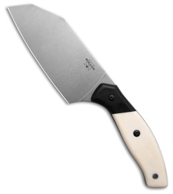 Bear & Son Professional Chopper Fixed Blade Knife White Smooth Bone/G-10 (5" SW)