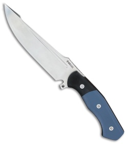 Begg Knives Alligator Harpoon Fixed Blade Knife Black/Blue G-10 (6.25" Satin)