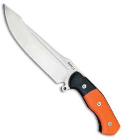 Begg Knives Alligator Harpoon Fixed Blade Knife Black/Orange G-10 (6.25" Satin)
