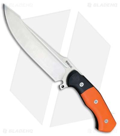Begg Knives Alligator Fixed Blade Knife Black/Orange G-10