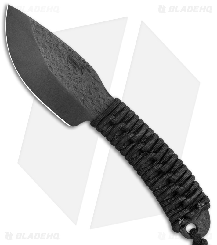 Behring Made Pro LT Alaskan Fixed Blade Knife Black Paracord (3.75" Black)