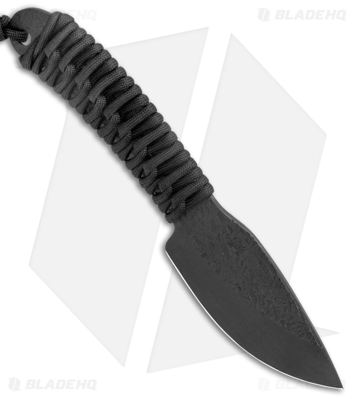 Behring Made Pro LT Alaskan Fixed Blade Knife Black Paracord (3.75" Black)