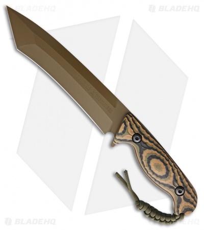 Behring Made Technical Bushido Fixed Blade Knife Camo G-10 (6.75" Brown)