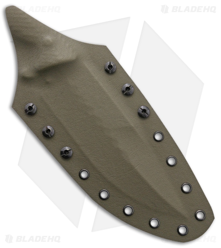 Behring Technical F-1 Fixed Blade Knife Green Micarta (7" Blued)