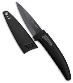 Benchmark Ceramic Neck Knife Black Polymer (3" Black Plain)