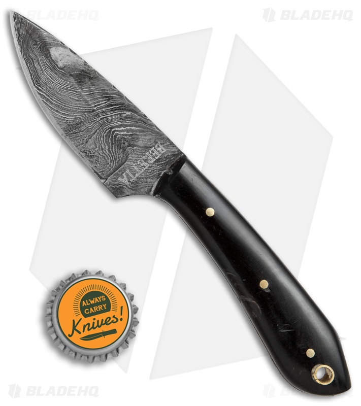 Beretta Damascus Shaefer Skinner Fixed Blade Ebony (3" Damascus) 
