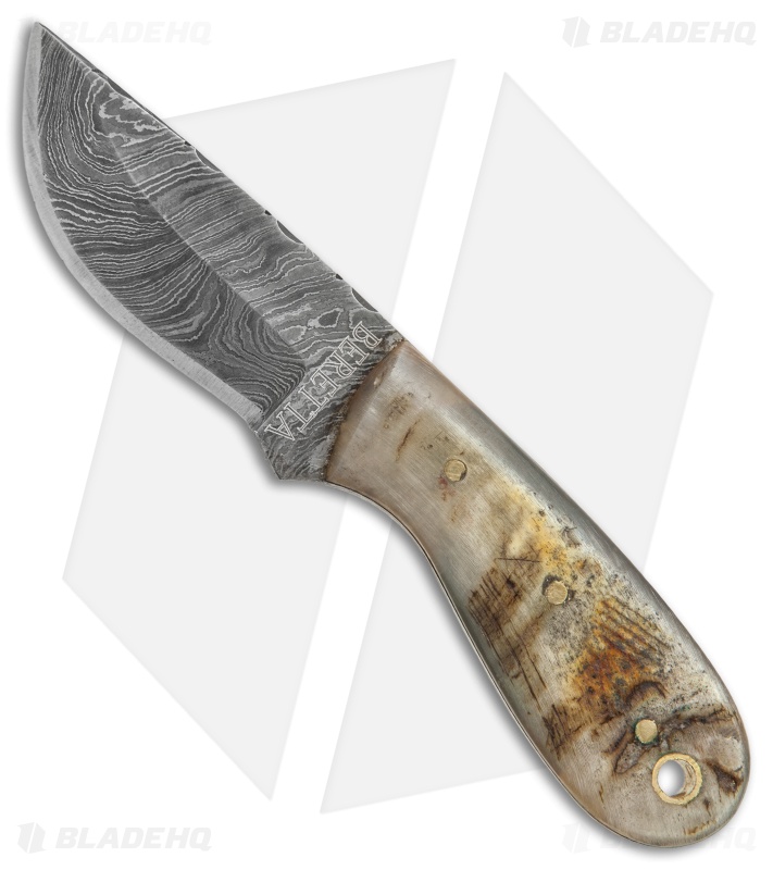 Beretta Damascus Texan Fixed Blade Horn (2.5" Damascus)