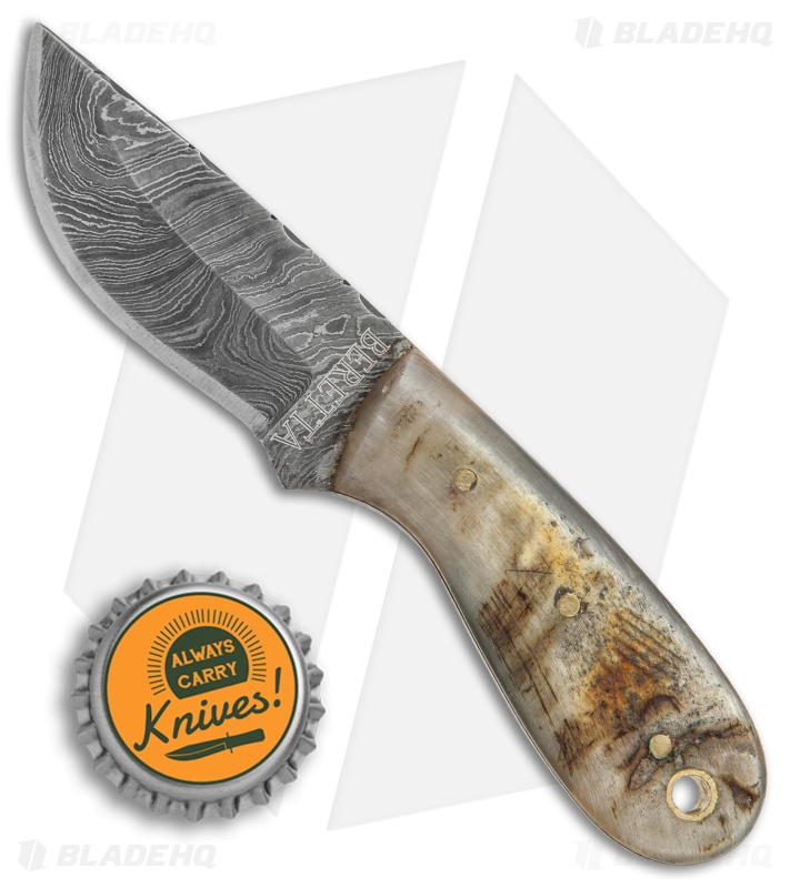 Beretta Damascus Texan Fixed Blade Horn (2.5" Damascus)