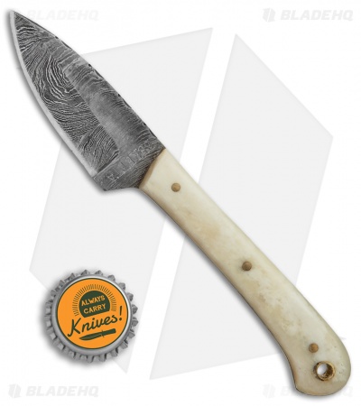 Beretta Damascus Short Skinner Fixed Blade Bone (3" Damascus) 