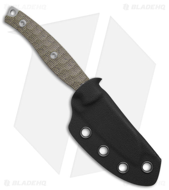 Bestech Heidi Blacksmith Fixed Blade Knife OD Green Canvas Micarta