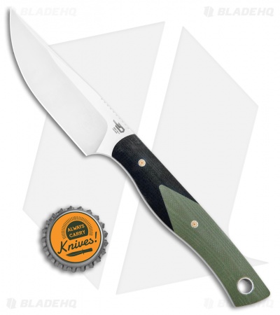 Bestech Knives Heidi Blacksmith Fixed Blade Knife OD Green G-10 (3.1" Satin) 