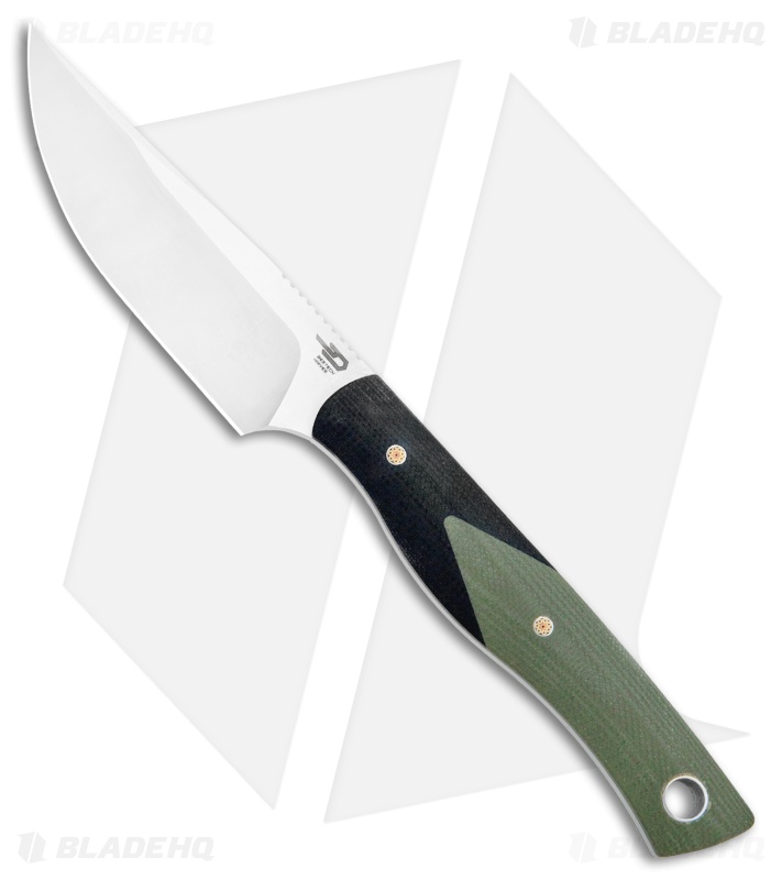 Bestech Knives Heidi Blacksmith Fixed Blade Knife OD Green G-10 (3.1" Satin) 