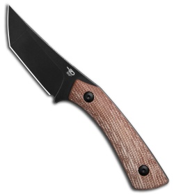 Bestech Knives Step Fixed Blade Knife Brown Micarta (3.2" Black Stonewash)