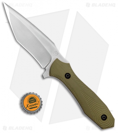 Biegler Bladeworks Custom Covert Fixed Blade Knife OD Green G10 (4.1" Satin)