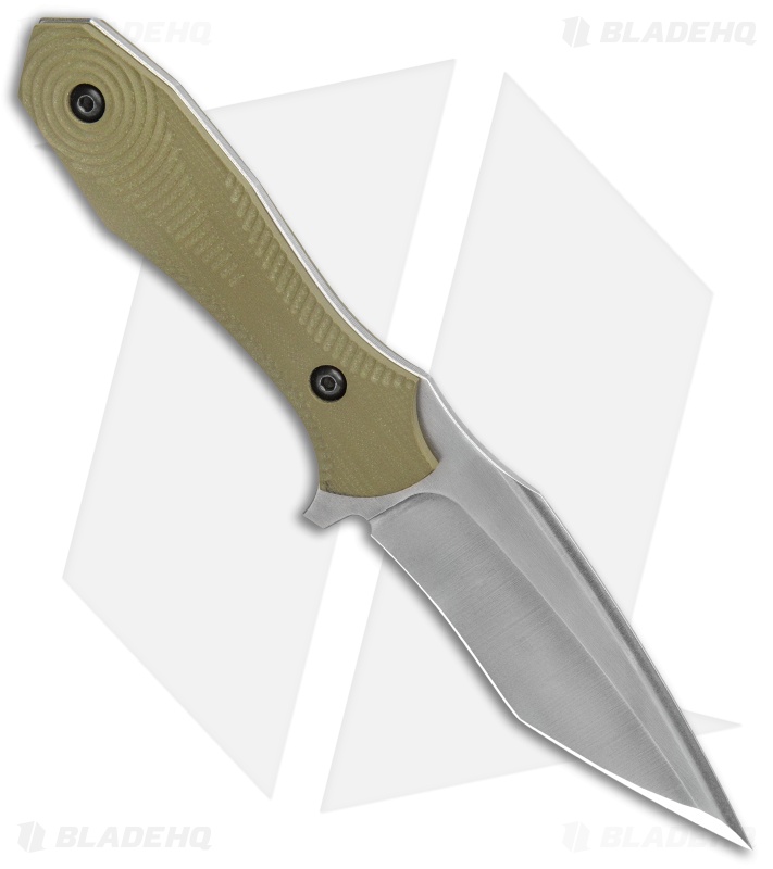 Biegler Bladeworks Custom Covert Fixed Blade Knife OD Green G10 (4.1" Satin)