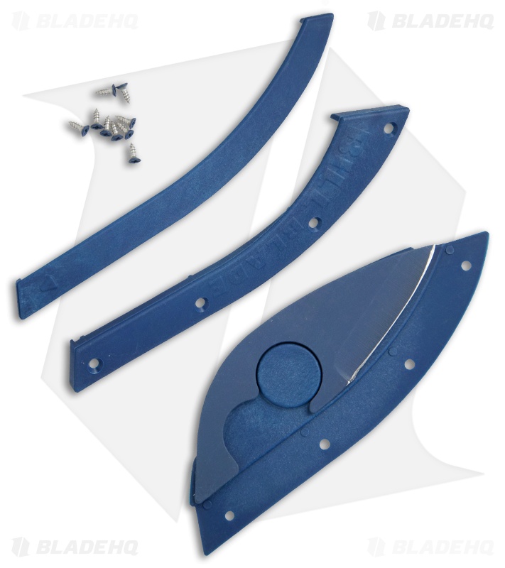 Bill Blade Hat Knife Fixed Blade (1.8" Blue) 001BL