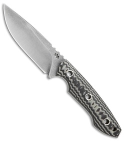 Black Dragon Forge D13 Fixed Blade Knife Black/Gray G-10 (3.8" Stonewash)