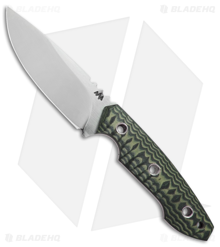 Black Dragon Forge D13 Fixed Blade Knife Green/Black G-10 (3.8" Satin)