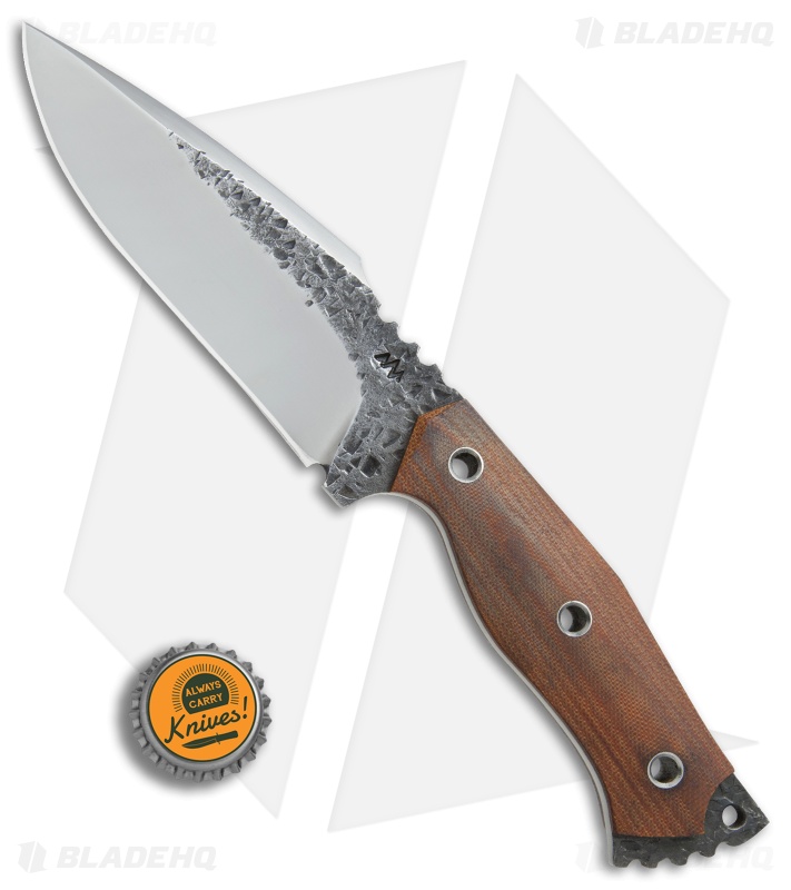 Black Dragon Forge D2 Fixed Blade Knife Natural Micarta (4.8" Satin)