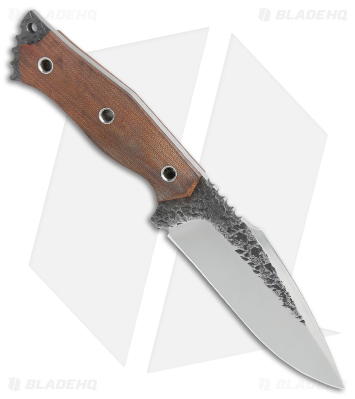 Black Dragon Forge D2 Fixed Blade Knife Natural Micarta (4.8" Satin)