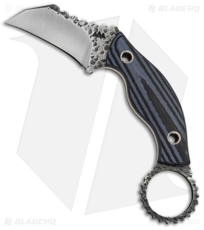 Black Dragon Forge Karambit Fixed Blade Knife Blue/Black G-10 (2.625" Two-Tone)